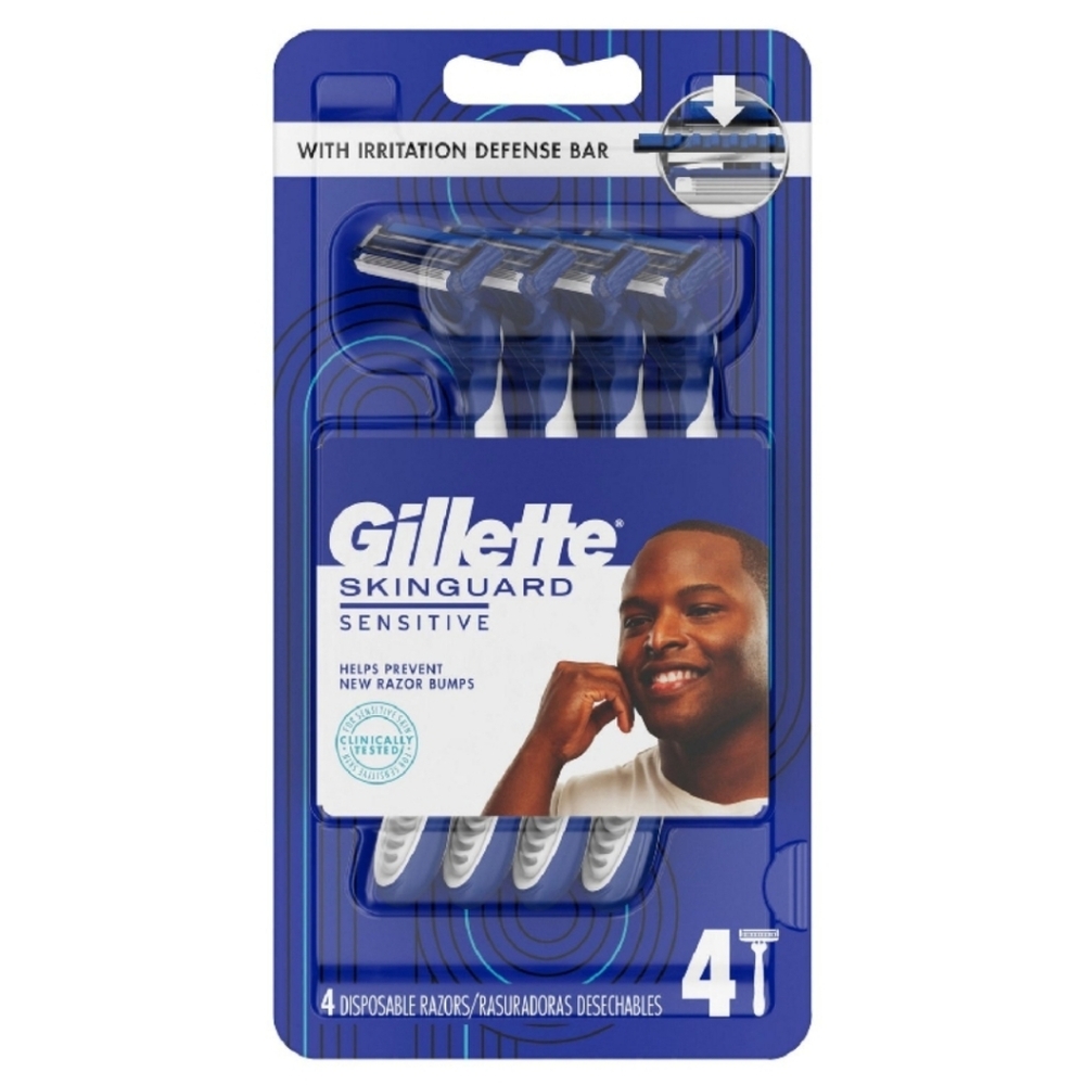⭐4/$15 Gillette Skinguard Sensitive 2-Blade Disposable Razor, 4 CT - Picture 6 of 11